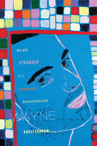 Blue Stranger With Mosaic Background